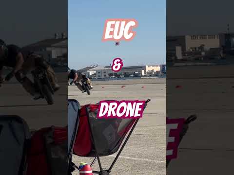 DRONE chases Electric Unicycle !! #electricunicycle #eucs#drone