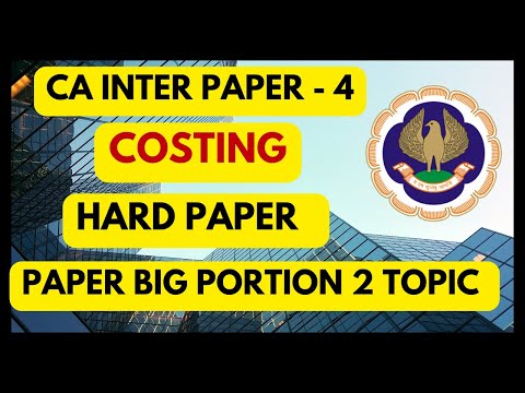 |ICAI CA Inter Costing Paper Hard May 24| Costing Paper Review| 2 Topic Big Coverage|