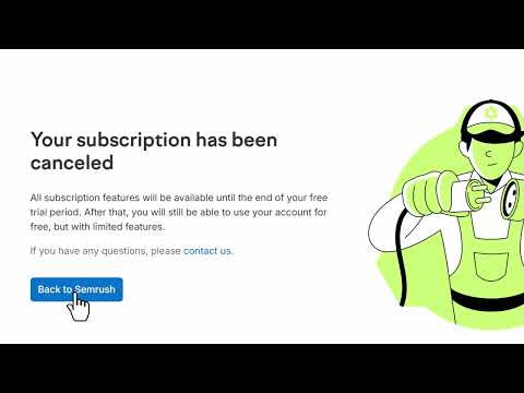 How to cancel your Semrush trial or subscription