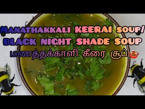 MANATHAKKALI  KEERAI  SOUP/BLACK  NIGHT  SHADE  SOUP/HEALTHY SOUP/மணத்தக்காளி கீரை சூப்