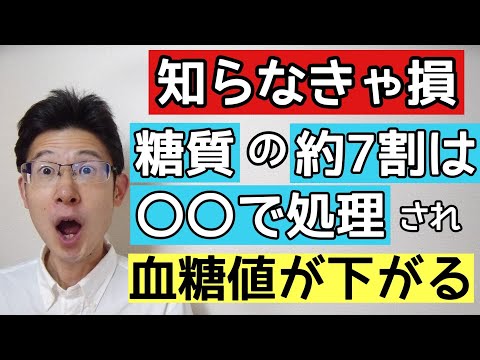 糖質の大半がどこで使われるかを知らずに糖尿病は良くできるのか