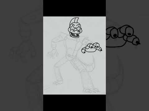 Monty is Here to Rock 'n' Roll! 🐊 FNAF Fanart Timelapse #securitybreach #monty #digitalart