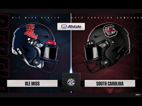 COLLEGE FOOTBALL OLE MISS REBELS VS. SOUTH CAROLINA GAMECOCKS FULL GAME!