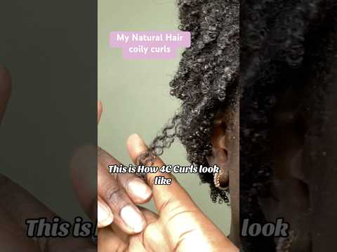 This is 4C Hair:  How 4C Coily Curls looks Like with Curls definition #shortvideo #shorts #haircare