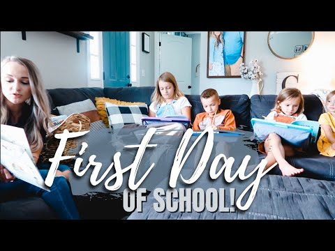 OUR FIRST DAY OF HOMESCHOOLING FOR THE 2021-2022 SCHOOL YEAR! // Large Family Day in the Life