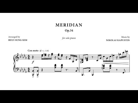 Kapustin "Meridian Op.34" for solo piano