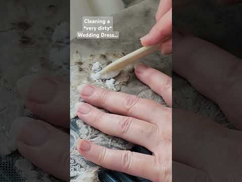 #satisfying #ASMR #Cleaning #restoration of a badly stained dress