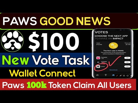 PAWS airdrop listing date | PAWS Vote task | PAWS |  Paws Go Vote Task | Mystery quest paws