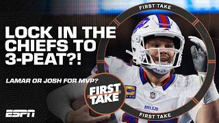 Lock in the Chiefs to 3-peat? + Does Lamar Jackson have the MVP edge over Josh Allen?! | First Take