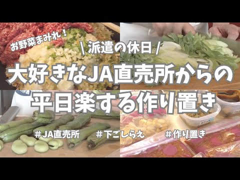 【派遣の休日】ずーっと行きたくて行けてなかったJA直売所。やっと行けたーーー🤩！いっぱいお野菜買って、平日楽する作り置きいっぱい作ったよー🎶。