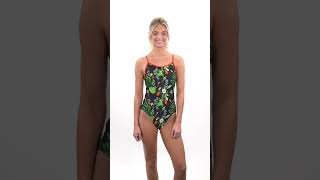 Sporti HydroLast Strawberry Fields Double Cross Back One Piece Swimsuit (26-40) | SwimOutlet.com