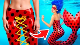 From Nerd Vampire And LadyBug To Beauty Mermaids / How to Become Mermaid!