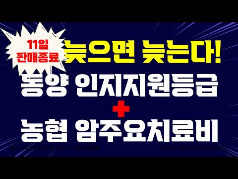 동양생명 인지지원등급 재가급여+농협생명 암주요치료비 11일 판매종료