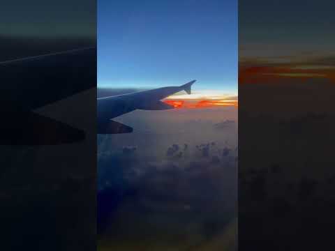 Sunset on plane