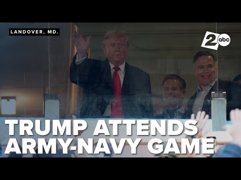 President-elect Donald Trump and Vice President-elect JD Vance attend the Army-Navy football game