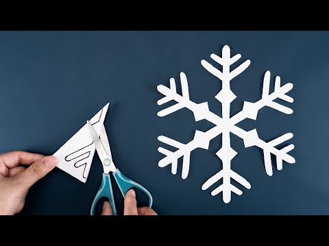 The Easiest Paper Snowflake-Christmas Snowflake-How to make snowflakes out of paper-Snowflake #69