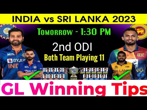 India vs Sri Lanka 2nd ODI Match  | India vs Sri Lanka Odi Playing 11 | Ind vs Sl ODI Fantasyplan