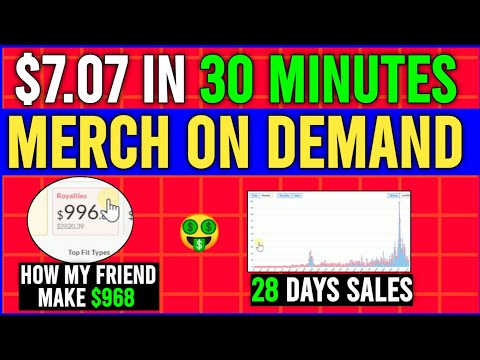 How To Make $7.07 In Every 30 Minutes From Amazon Merch On Demand