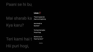 Pani ki pyaas hai | Dark lines #shorts #viralshort #blackscreenshayari #darklines #love #sad