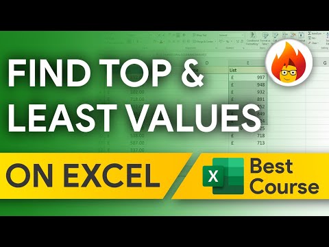 Identifying Top and Least Values in an Excel List | Excel