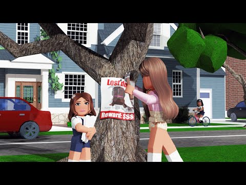 OUR DOG WENT MISSING... Bloxburg Family Roleplay