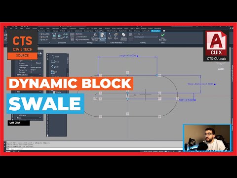 AutoCAD Dynamic Block - Creating a Swale