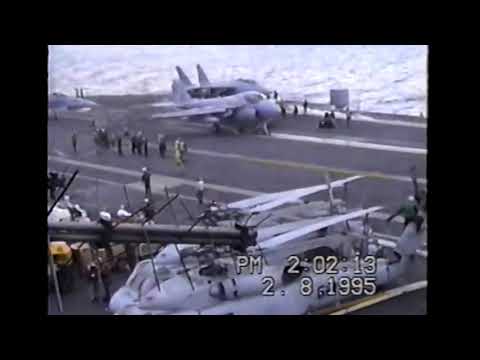 [USS Independence (CV-62)]  From Vulture's Row-  Flight Ops Off Coast of Japan 02-08-1995