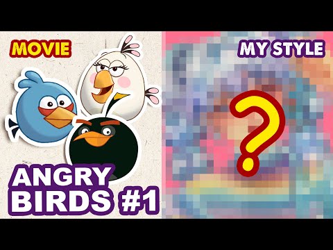 Drawing Angry Birds  - Girl Version of Matilda & The Blues | Huta Chan