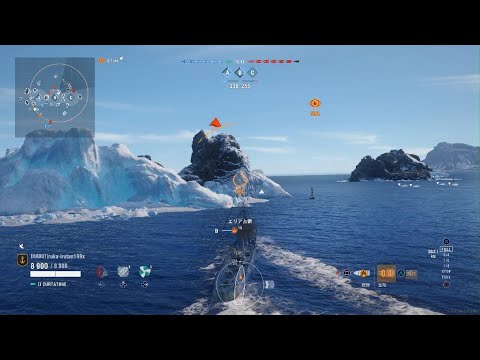 World of Warships: Legends_通常戦　なんと1対1それにしても敵の動きがおかしくない　消えたり場合によってはとんでもないとこに現れたり一番笑えたのは船が横にスライドしてた💦