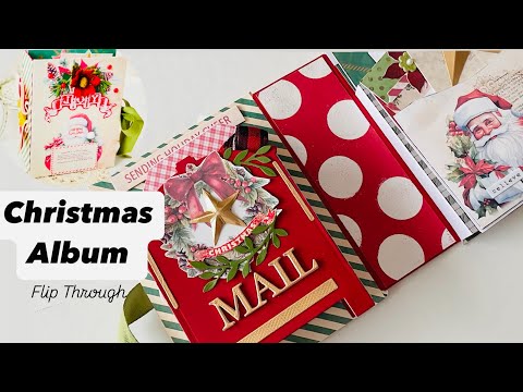 Christmas Scrapbook Album Flip Through | Christmas Mini album | Iralamija Scrapbook