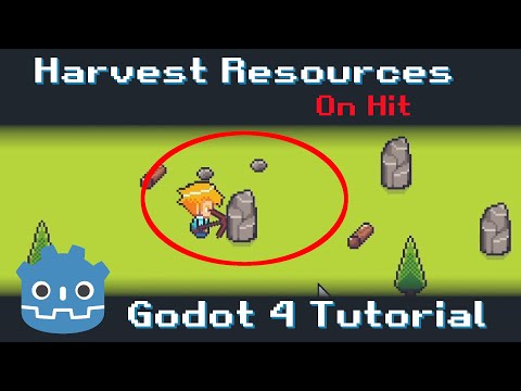 Harvest Resources on Tool Swing Hit - Godot 4 Resource Gathering Tutorial