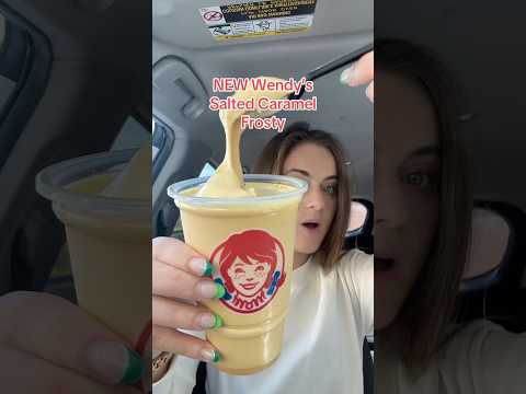 NEW Wendy’s Salted Caramel Frosty 🤎🍨 #wendys #frosty #wendysdrivethru #wendysfrosty #wendysorder