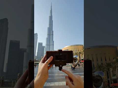 Burj Khalifa On A 130 Year-Old Film Camera 🏙️🎞️ #expiredfilmclub #burjkhalifa #filmphotography #fy