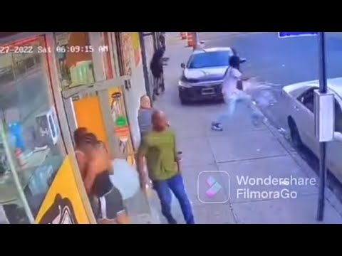 Girl kills innocent man trying to run over another girl after fight. #HitAndRun #NewYork #Reaction