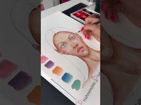 how Watercolor magic works ✨#kagalovska #fashionsketchbook #fashionillustrationgallery #watercolor