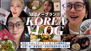 【Vlog】韓国旅行1泊2日の旅🇰🇷✈️美容とグルメの弾丸な２日間🍜✨💄【おすすめスポット】