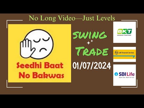 Swing Trade for 1st July 2024 | #balkrishnaindustries #ltf #sbilife #swingtradestock #swingtrading