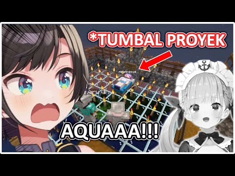 AQUA Mati Jadi Tumbal Proyek Ketika Bangun TTT Bareng SUBARU Dan NENECHI (Day 4) | (Hololive Clips)