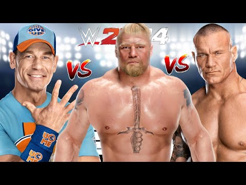 WWE 2K24 JOHN CENA VS. RANDY ORTON VS. BROCK LESNAR TRIPLE THREAT ELIMINATION MATCH!