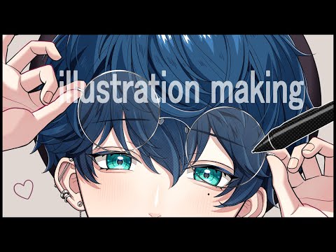 【illustration making】創作キャラクターを描いてみた【デジタル】