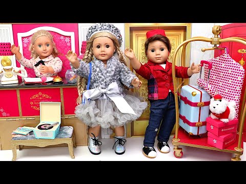 American Girl Doll Hotel Adventure! Play Dolls