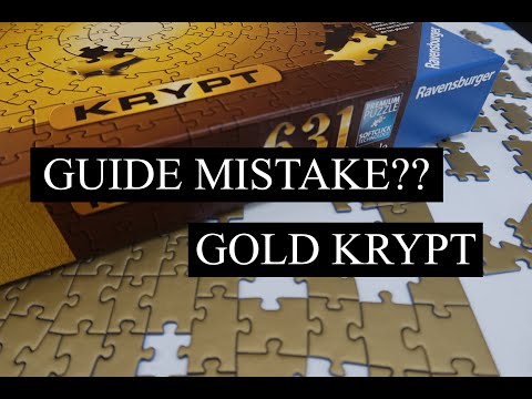 My First Krypt Jigsaw Puzzle (and I found a mistake) - Gold from Ravensburger