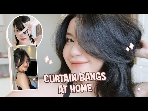 Tips for Simple & Voluminous Curtain Bangs at home | Quynh Thi |