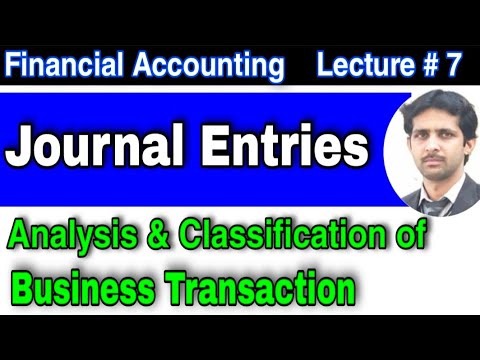 Analysis of Business Transactions | Classification of Business Transactions | Financial Accounting