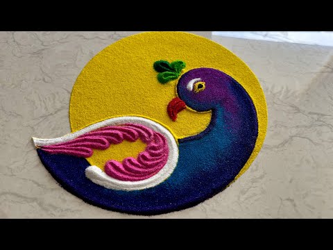 New year New rangoli/ peacock rangoli designs/ sankranti rangoli/ rangoli 2025