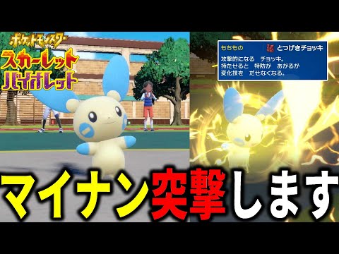 マイナンに"とつげきチョッキ"を持たせて突撃させたらガチすぎたｗｗｗ【ポケモンSV】