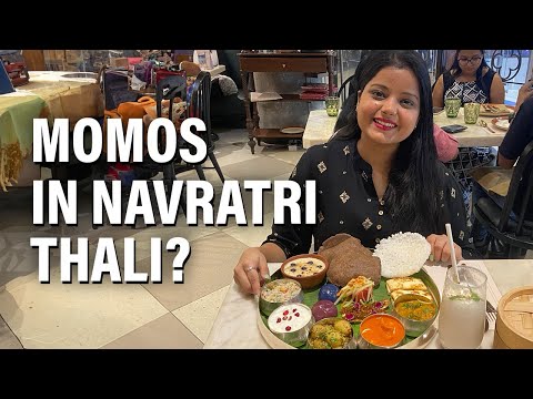 Navratri Thali in South Delhi💕 (with Vrat wale momos😨)