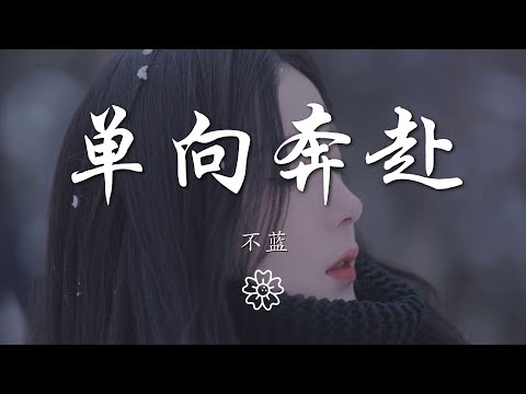 不藍 - 單向奔赴『到最後潦草落幕 我多麼嚮往 不顧一切 向你奔赴』【動態歌詞Lyrics】