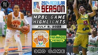 MPBL HIGHLIGHTS: DAVAO OCCIDENTAL TIGERS VS PARAÑAQUE PATRIOTS (JULY 8, 2024)