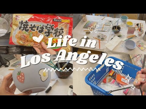 Life in LA: grocery shopping routine, painting your own pottery at Color Me Mine